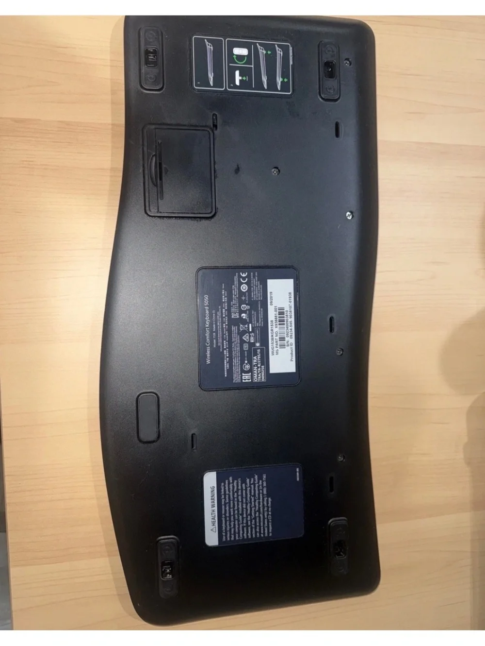 Microsoft Wireless Comfort Keyboard 5050 Ergonomic Wireless Keyboard no dongle